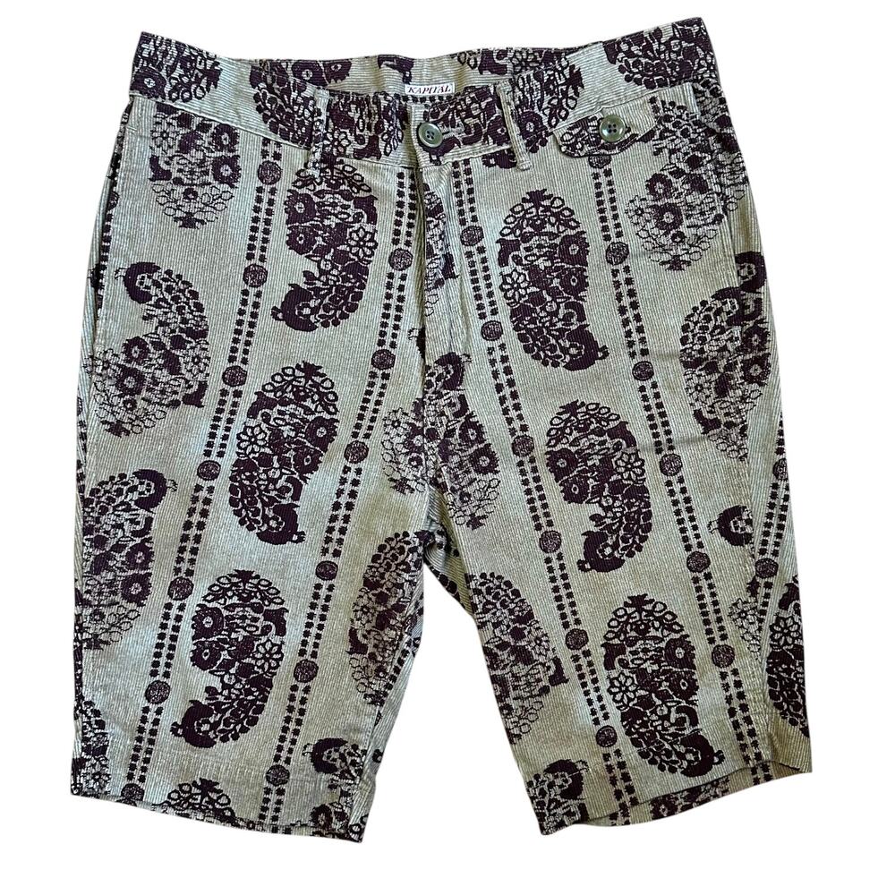 30" Waist Kapital Archive Corduroy Paisley Shorts